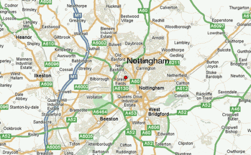 nottingham-limo-map